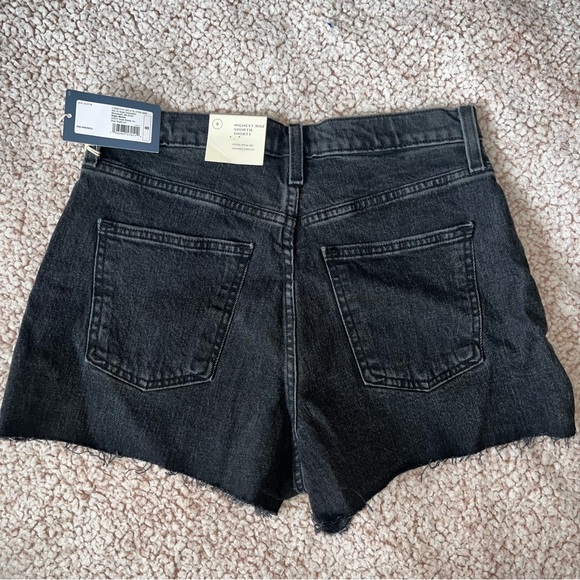 NWT Women's Highest Rise Shortie Shorts sz 8 Black Vintage Stretch - Picture 2 of 5